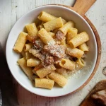 Pasta alla Gricia with crispy guanciale, Pecorino Romano and black pepper