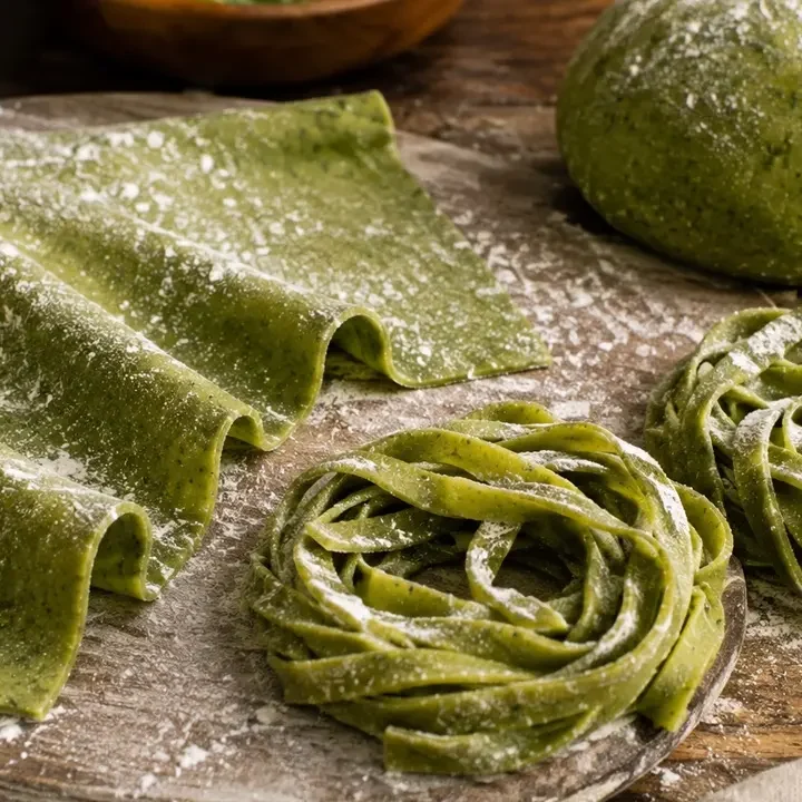 Green egg pasta, traditional Emilian fresh pasta