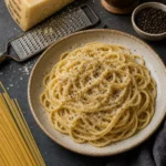 Cacio e Pepe tradizionale romana con Pecorino Romano e pepe nero