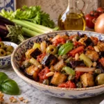 Caponata Siciliana con melanzane, olive e capperi