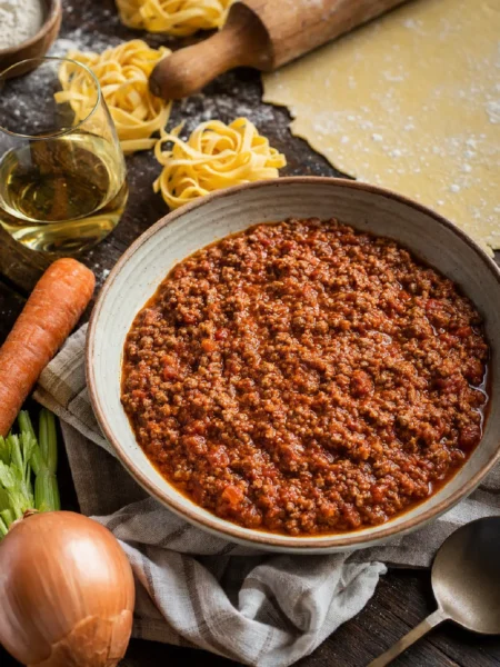 Ragù alla Bolognese tradizionale dalla consistenza densa e ben legata