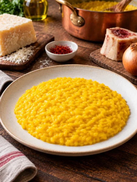 Risotto alla Milanese con zafferano e midollo