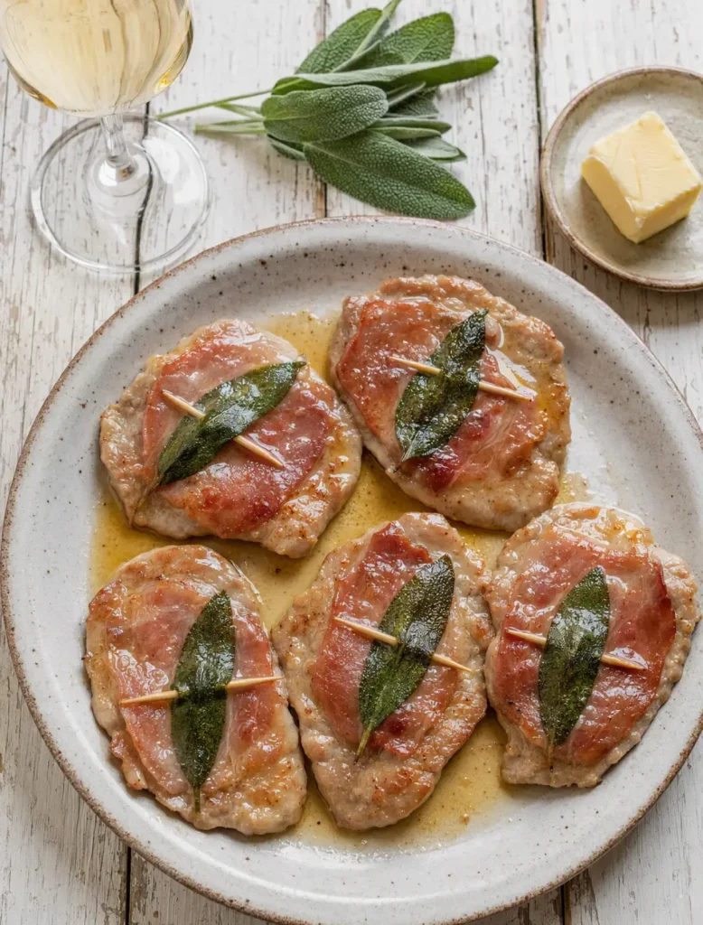 Saltimbocca alla Romana con vitello, prosciutto crudo e salvia
