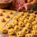 Tortellini alla Bolognese fatti in casa con pasta fresca all'uovo