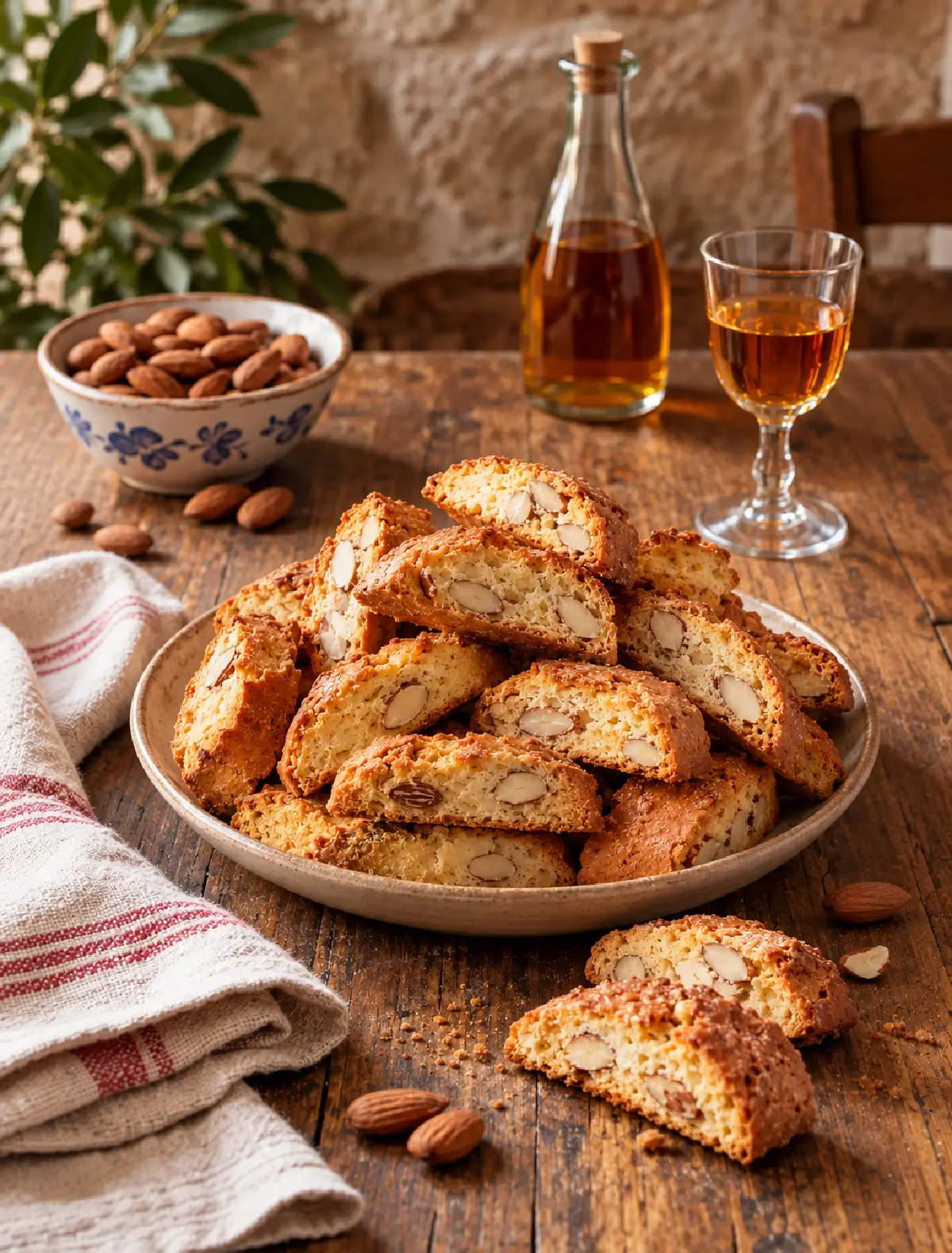 Cantucci Toscani alle mandorle con Vin Santo