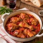 Pollo alla Cacciatora Romagnolo con pomodoro e cipolla